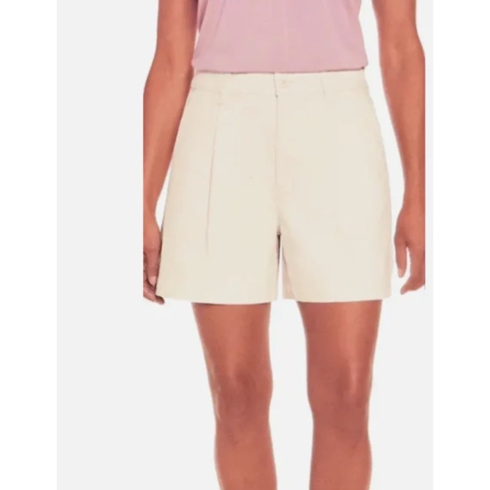 NWT Banana Republic Women Pleat Front Shorts Tan High Rise Chino 1847841 Size 12